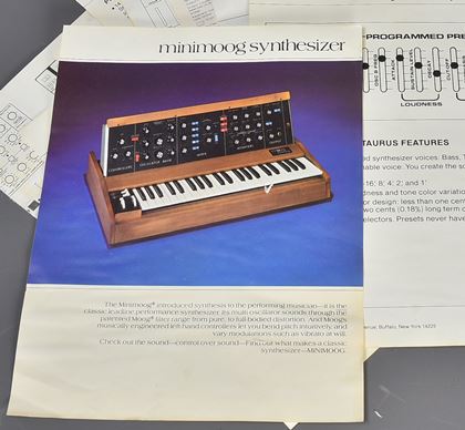 Moog-Gorgeous synth promo leaflets a/s